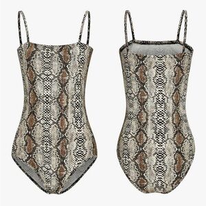 Snakeskin Print Bodysuit
